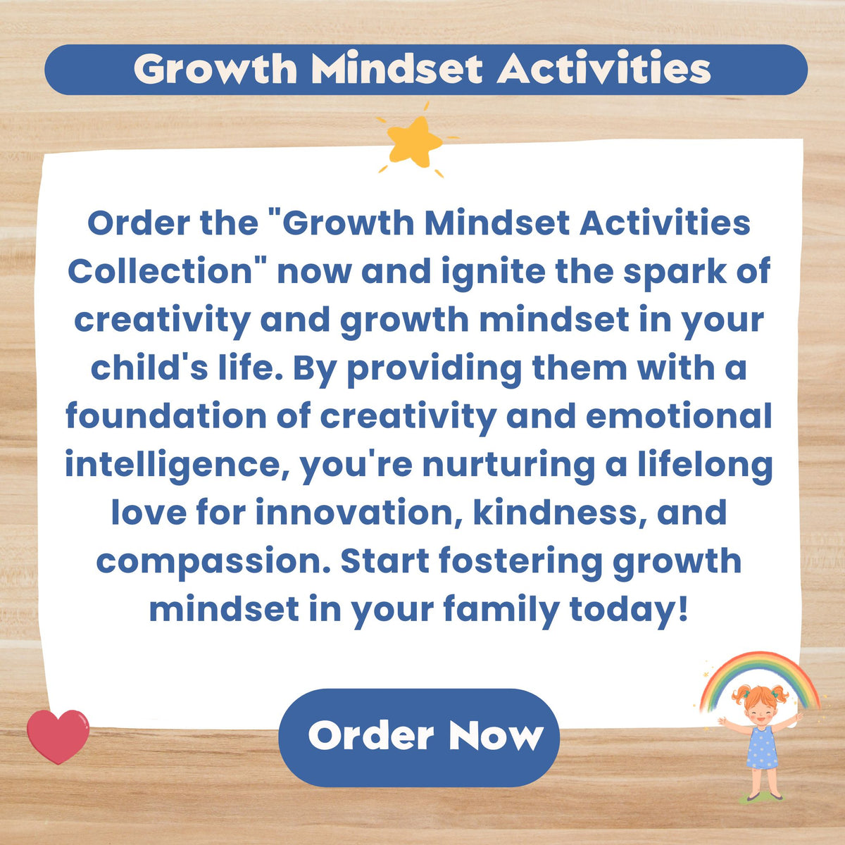 Growth Mindset Activities (PRINTABLE PDF)