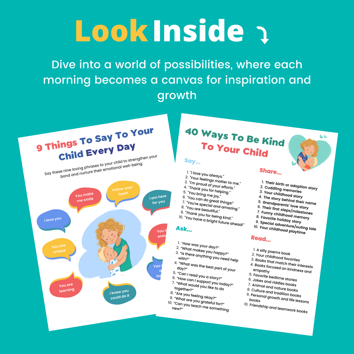 100 Things I Love About You (PRINTABLE PDF)