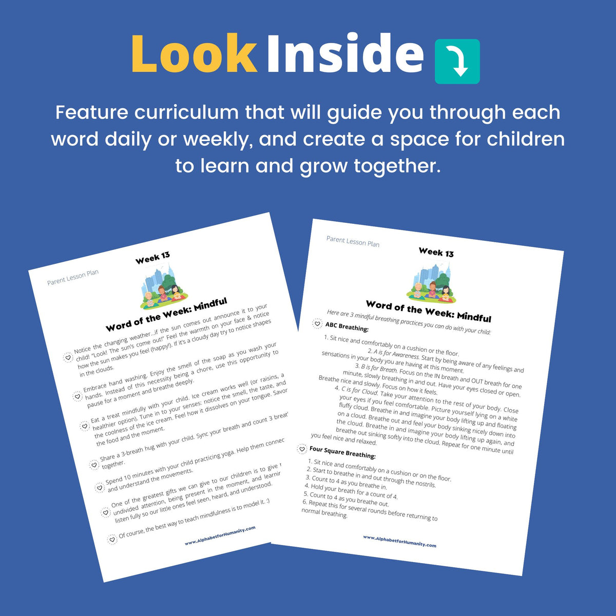 Alphabet Lesson Plans for Parents (PDF)