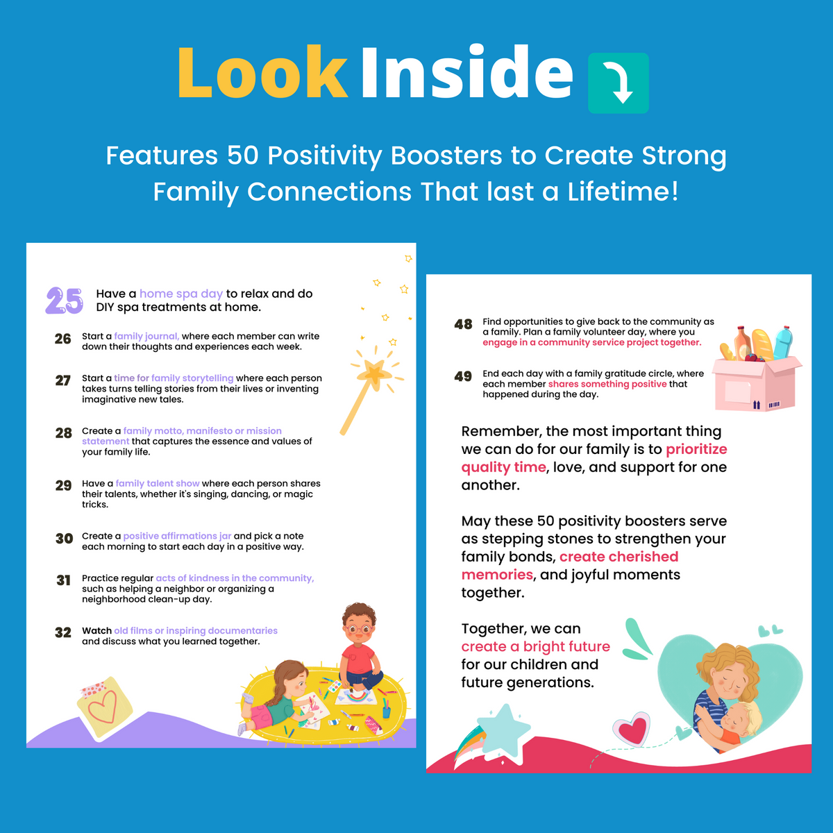 50 Positivity Boosters For Families (PDF)