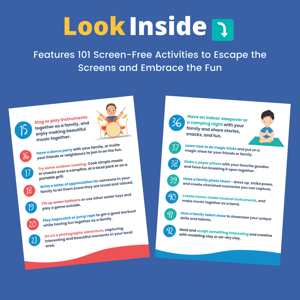 101 Screen Free Activities for Families (PRINTABLE PDF)