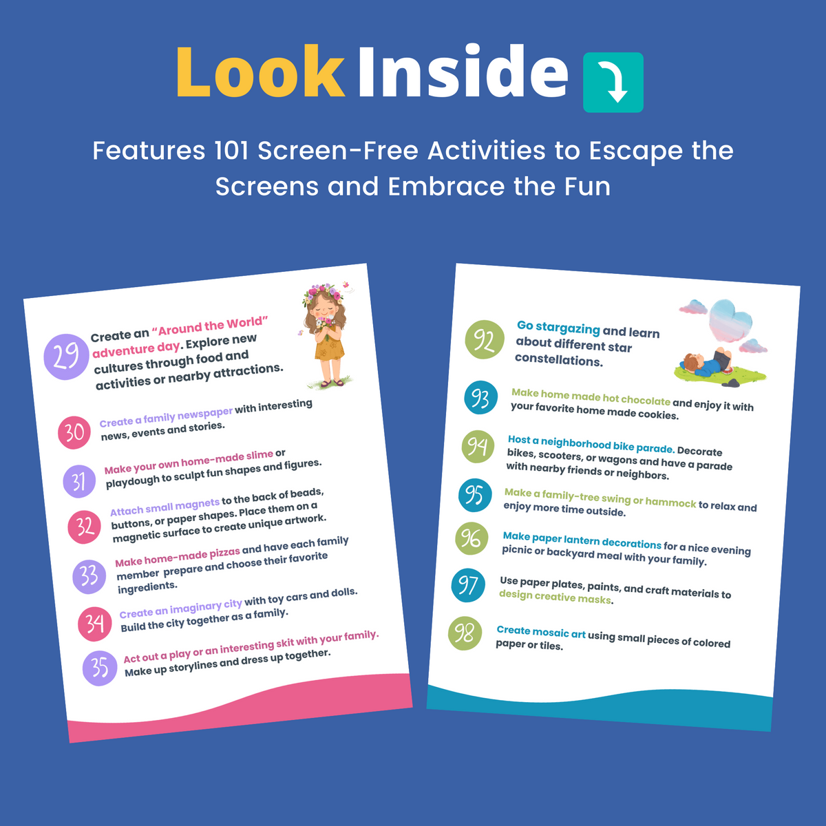 101 Screen Free Activities for Families (PRINTABLE PDF)