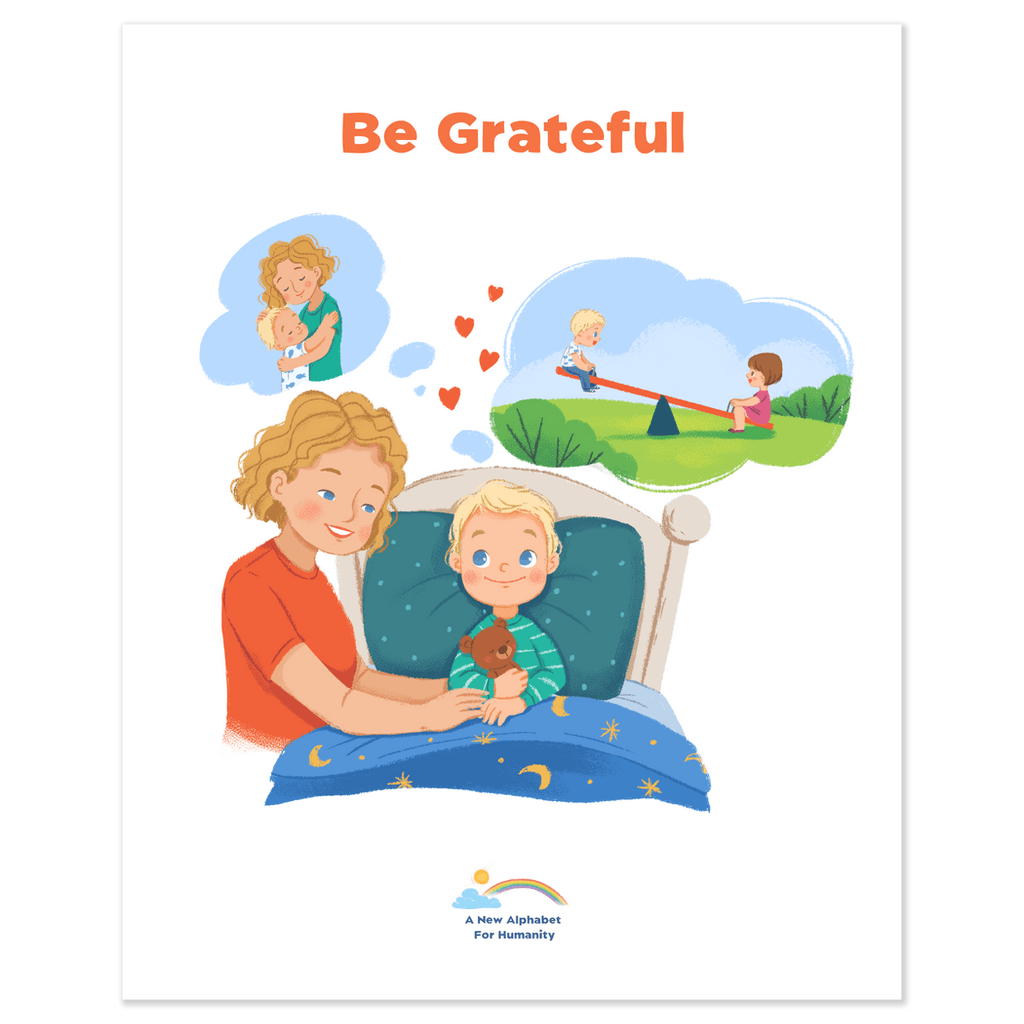 Be Grateful Poster - Alphabet For Humanity