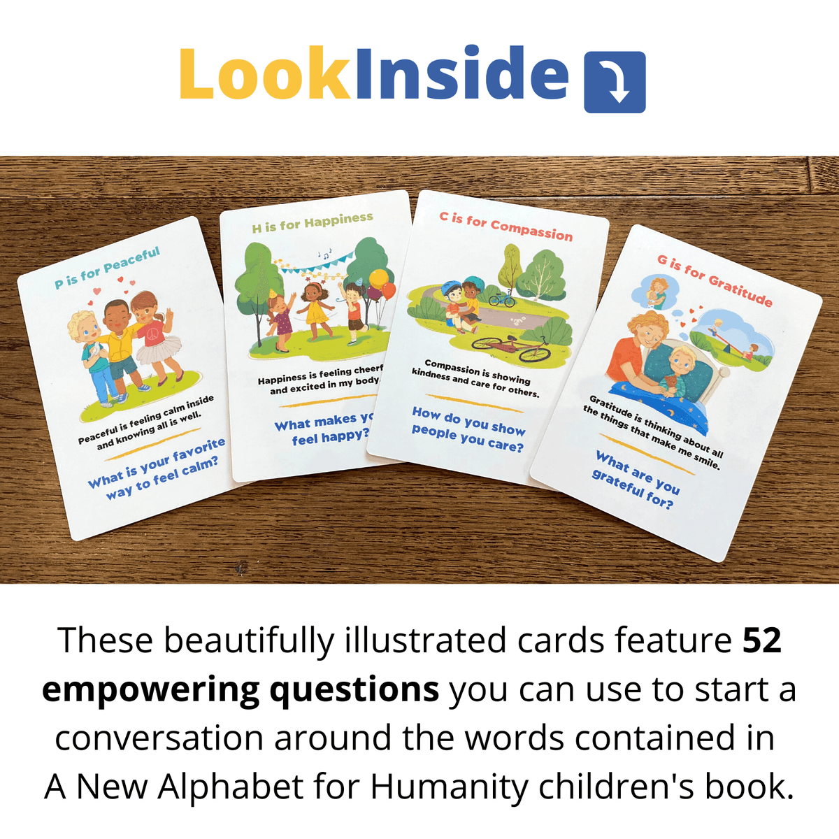 Conversation Starter Cards - The Perfect Addition to A New Alphabet for Humanity - Alphabet For Humanity