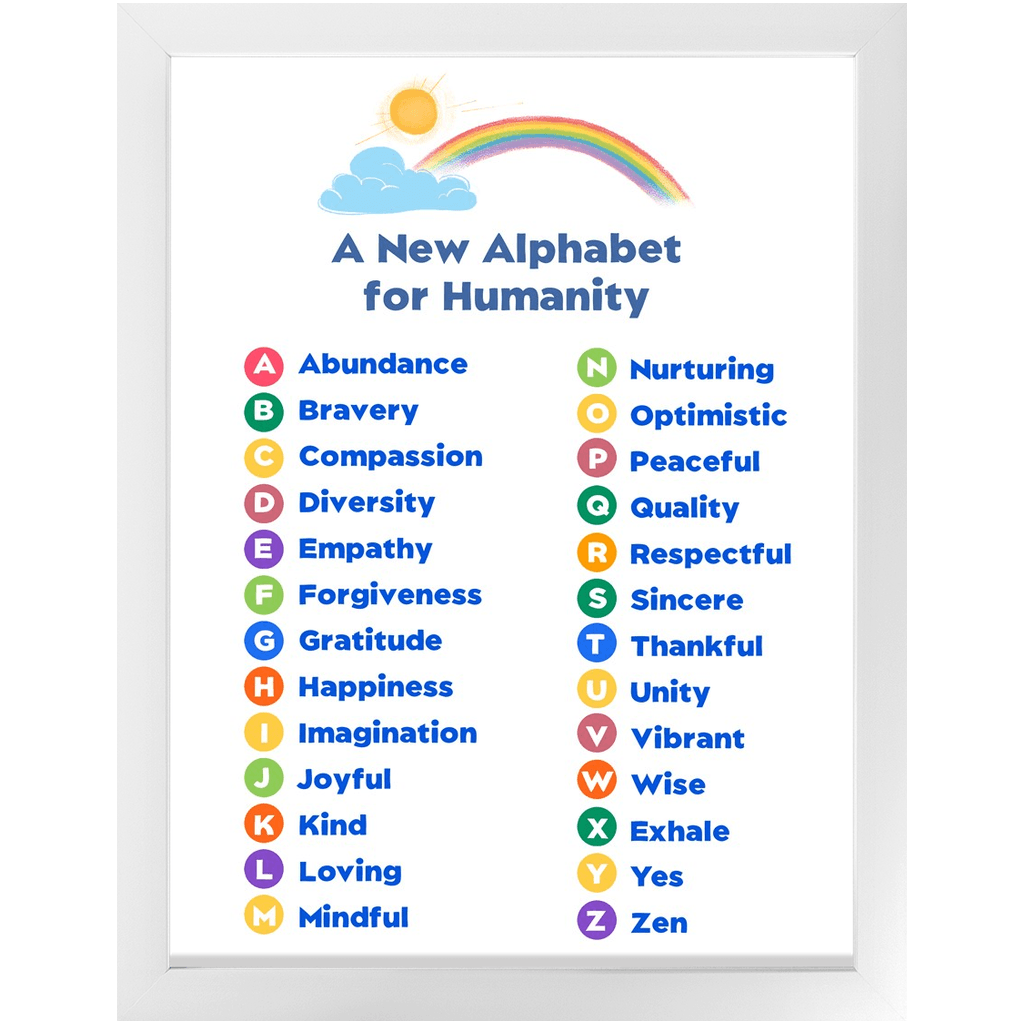 Framed Alphabet Poster - Alphabet For Humanity