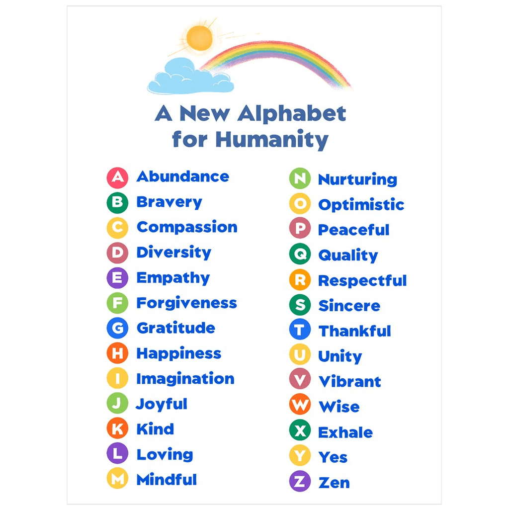 Official Alphabet Poster (Unframed) - Alphabet For Humanity