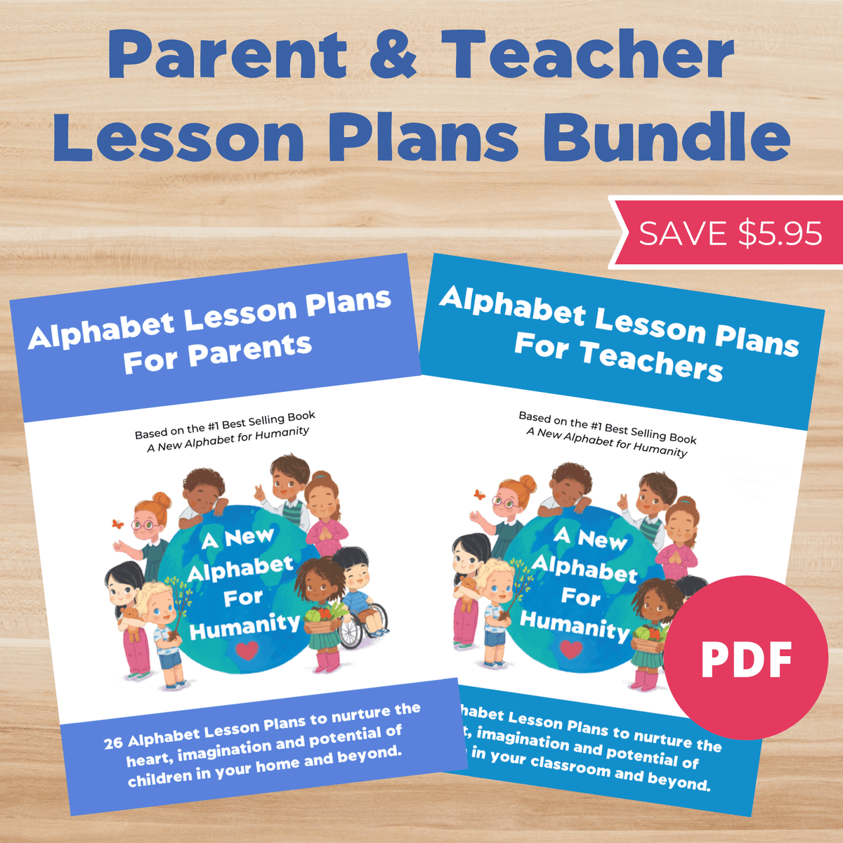 Printable Alphabet Parent &amp; Teacher Lesson Plans Bundle (DIGITAL PDF COPY) - Alphabet For Humanity