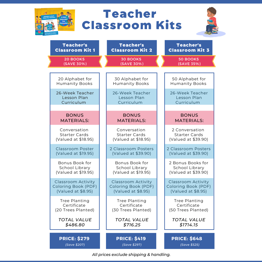 Teacher's Classroom Kits ➡️ SAVE 30% - Alphabet For Humanity